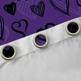 thumbnail image 4 of Feelyou Mystic Purple Love Heart Black Out Curtains, Romantic Valentines Day Curtains Pack of 2 (42x63 Each), Teens Boys Girls Adult Bedroom Curtains, Blackout Curtains Room Decor, 4 of 6