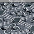 thumbnail image 5 of Japanese Dog Crate Cover, Diamond Line Pattern with Squares and Abstract Graphic Flowers, Easy to Use Pet Kennel Cover for Medium Large Dogs, 35" x 23" x 27", Charcoal Grey Dark Blue, by Ambesonne, 5 of 6