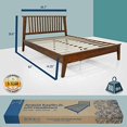 thumbnail image 2 of Acacia Kaylin 14 Inch Wood Platform Bed Frame with Headboard, Queen, Caramel, 2 of 5