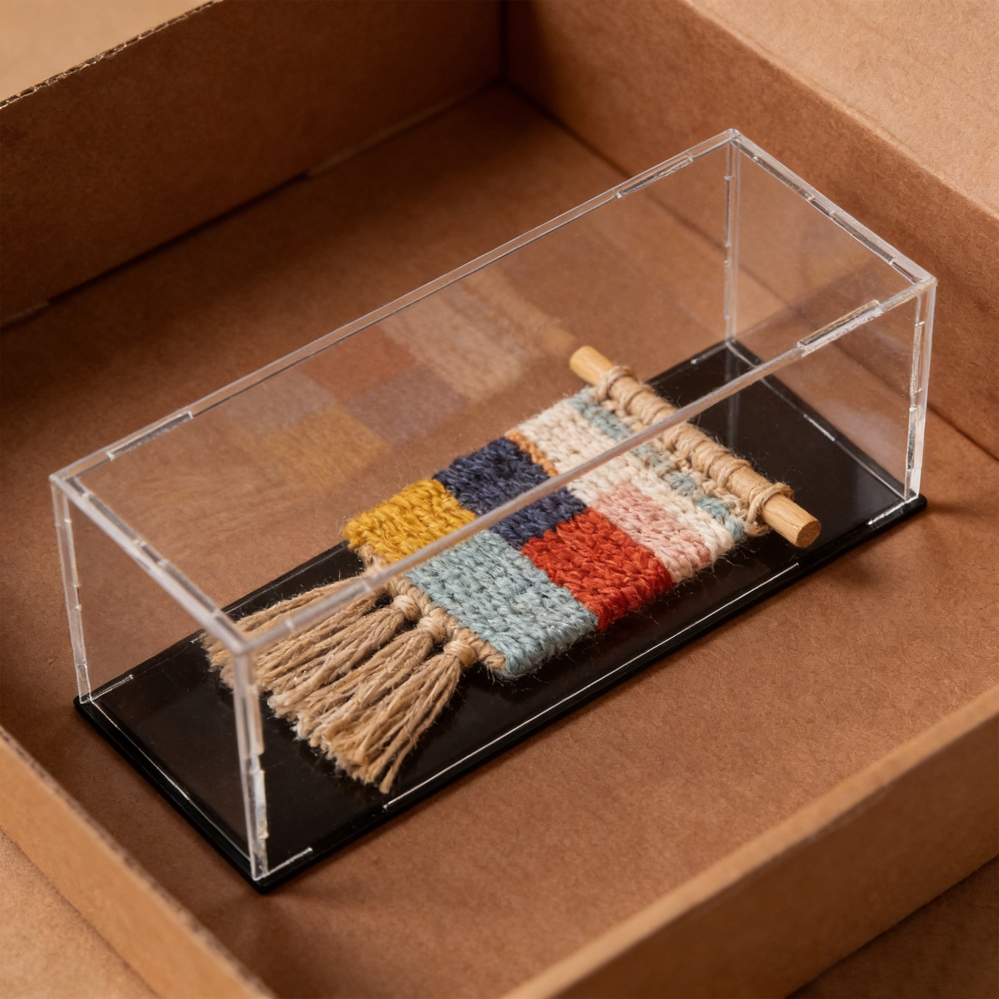 Unique Bargains Acrylic Display Case Box Dustproof Protection Showcase 12.2"x4.3"x4.3"