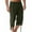 Green, variant on TMOYZQ Mens Capri Pants Casual Drawstring Elastic Waist Cropped Pant Lightweight Solid Color Straight Leg Hiking Pants with Pockets