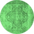 thumbnail image 1 of Ahgly Company Indoor Round Persian Emerald Green Traditional Area Rugs, 8' Round, 1 of 4