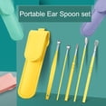 thumbnail image 3 of 1 Ensemble Cuillère pour Oreilles Rotation à 360 Degrés Ergonomie Soin des Oreilles Acier Inoxydable Cuillère Cueillette pour Oreilles 6 Pcs Salon de Beauté, 3 of 8