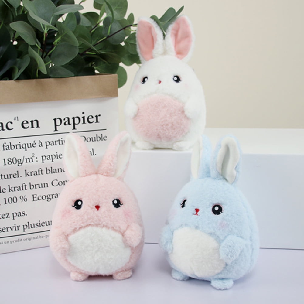 greenhome 1Pc Cute Round Rabbit Animal Plush Stuffed Doll Home Sofa Toy  Kids Xmas Gift 
