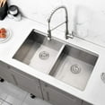 Bokaiya 33x19 Double Bowl Kitchen Sink Undermount Workstation Sink 16 Gauge Noise Reduction