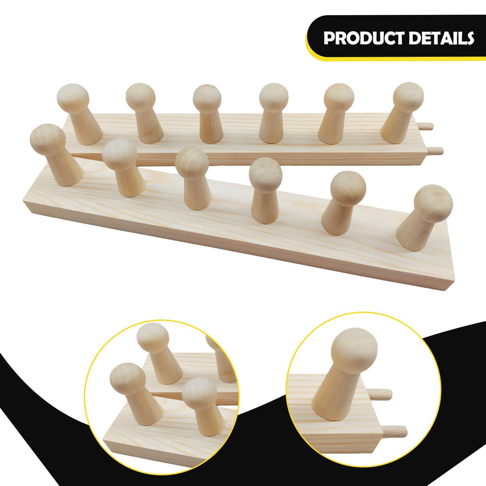 GUOOL 4 Pieces Wooden Weaving Loom Chunky Blanket Knitting Hand Crochet Yarn Craft Board Ergonomic Wood Frame Suitable for DIY lovers sewing hobbyists party gift home crafting 2 sections