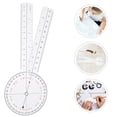 thumbnail image 2 of KAKOWELY 4Pcs Goniometer Protractor Ruler Occupational Home Ruler Practical Angle Ruler Clear Ruler,8.07"X3.15"X0.08", 2 of 4
