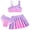 Pink Sequins, variant on Lanbubble Girls 3 Piece Swimsuit Tankini Set Bathing Suit Bikini Beach Swimear with Skirt 7-8 Years