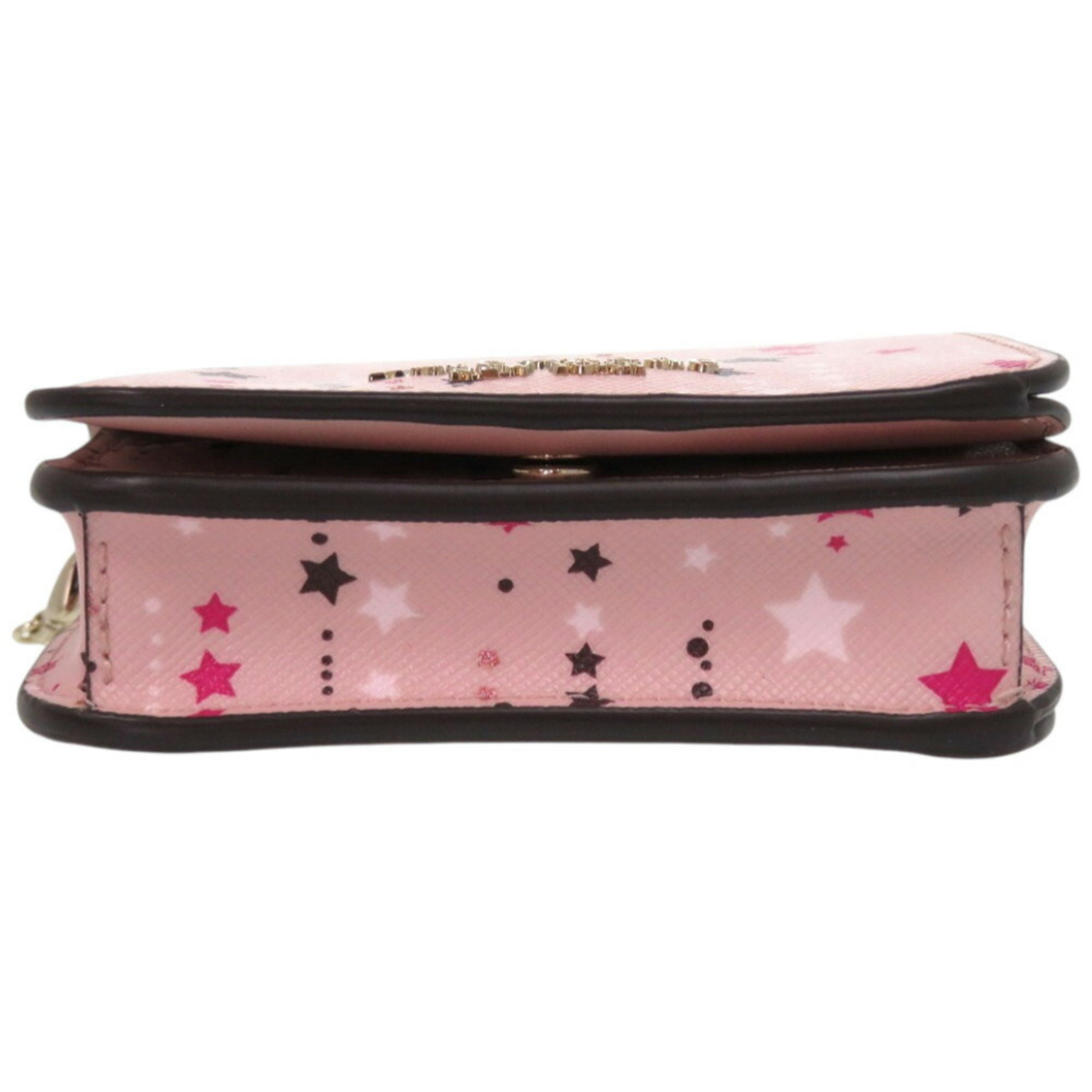 Pre-Owned Unused Kate Spade Stacey Star K4724 Bifold Wallet in PVC with Pink Chain,...