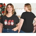 thumbnail image 6 of KimSoong Women Christmas Shirt Plus Size Three Little Gnomes Santa Graphic Tees Casual Short Sleeve Tops, 6 of 6