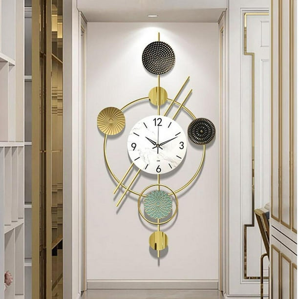 Relojes de pared grandes de lujo silenciosos sin tictac con numeros arabigos grandes reloj decorativo para sala de estar Hotel oficina decoracion perfecl Reloj de pared Walmart en linea
