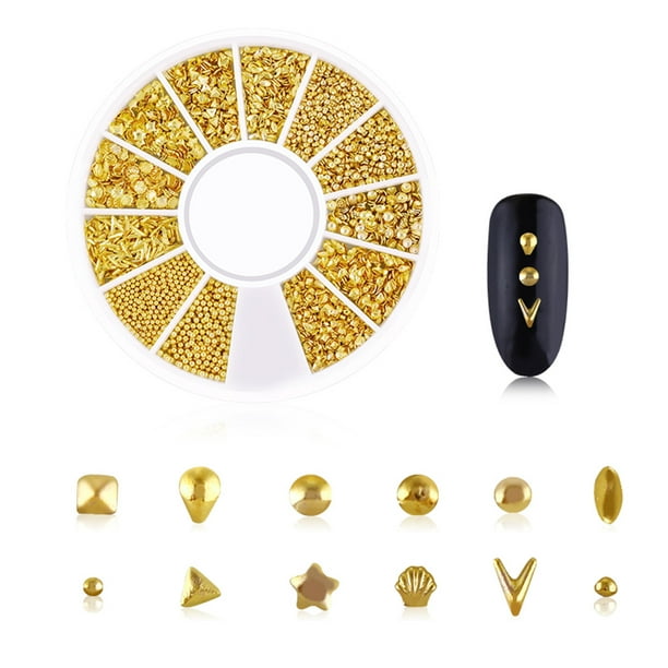 Accesorios para decoración de uñas, decoración de uñas con forma de estrella y aleación hueca, puntas para decoración de uñas, rueda de manicura, aireador para acuario.