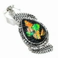 thumbnail image 2 of Natural Ethiopian Opal Gemstone 925 Steling Silver Jewelry Pendant 2.96", 2 of 2