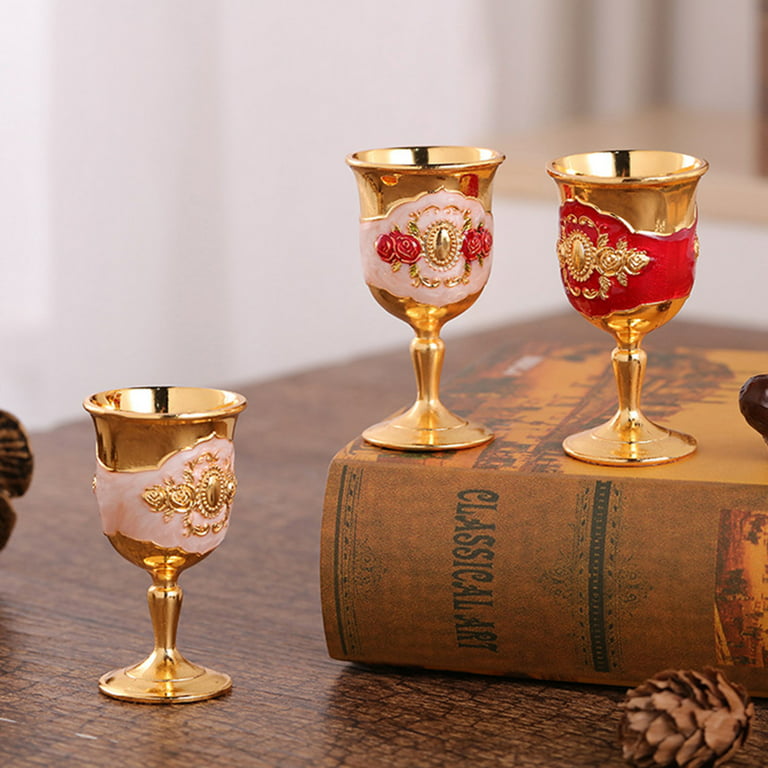 Vintage 6 Mismatched Wine Glasses-Goblets-Water-Retro-Boho-Wedding Set