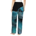thumbnail image 3 of Balery Blue Viper Snake1 print Women's Pajama Pants,Ultra Lightweight Pjs,Lounge Pant-Small, 3 of 9