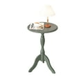 thumbnail image 4 of HLR Round Small End Table, Wooden Pedestal Side Coffee Table,  Vintage Accent Nightstand for Living Room,  Entryway,  Green, 4 of 6