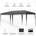 thumbnail image 4 of Outsunny 10' x 20' Pop Up Canopy Tent, Heavy Duty Tents for Parties, Outdoor Instant Gazebo Sun Shade Shelter with Carry Bag, for Catering, Events, Wedding, Backyard BBQ, Black, 4 of 9