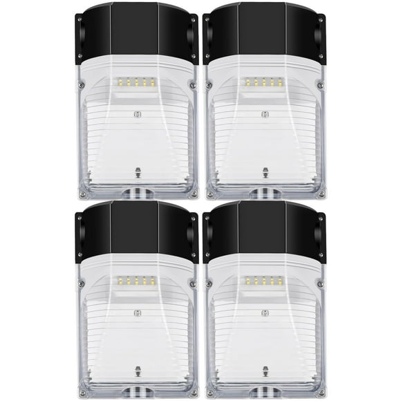 hykolity Mise à Jour 30W Pack Mural LED avec Photocell, 3450LM 5000K Lumière du Jour Crépuscule à l'Aube 120V LED Support Mural Extérieur, Remplacement 150-250W MH/HPS, Sécurité Étanche