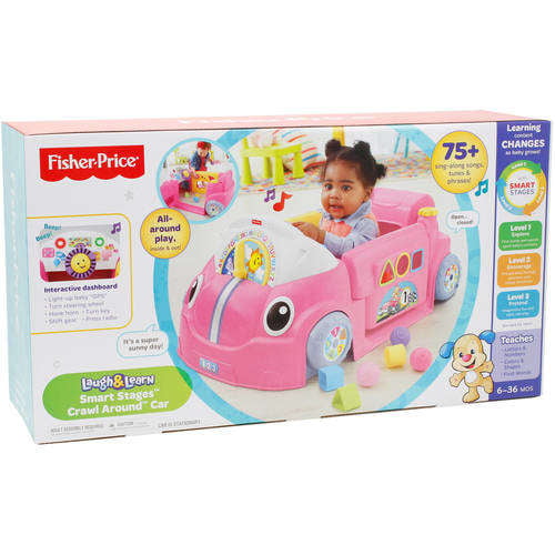 Fisher-Price Laugh & Learn Smart Stages Crawl Around Car PINK 