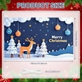 thumbnail image 2 of Reindeer Design Christmas Banner Colorful Ornaments Xmas Display Star Decorations Blue Background Holiday Backdrop for Christmas Party Home Decoration Family Party, 2 of 9