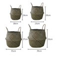 thumbnail image 3 of Cestas de almacenamiento de bambú hechas a mano, cesto nórdico plegable, paja para la colada, mimbre, algas marinas, maceta de flores para jardín del vientre, 3 of 4