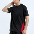 thumbnail image 4 of ibiyuan T Shirts for Men Crew Neck Casual Short Sleeve Casual Shirts for Men Summer Solid Color Tee Tops Tops, 4 of 7