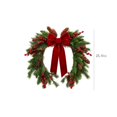 thumbnail image 3 of Christmas Wreath with Red Bows - Artificial Cedar Winter Wreath Decor, Farmhouse Holiday Wreath for Indoor Outdoor Christmas Decorations - 25'', 3 of 7