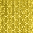 thumbnail image 1 of Ahgly Company Machine Washable Indoor Square Trellis Yellow Modern Area Rugs, 8' Square, 1 of 4
