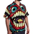thumbnail image 2 of Tiny teeth Men's Short Sleeve Casual Printed Button Down Beach Shirts - Summer Fashion Tops, 2 of 6
