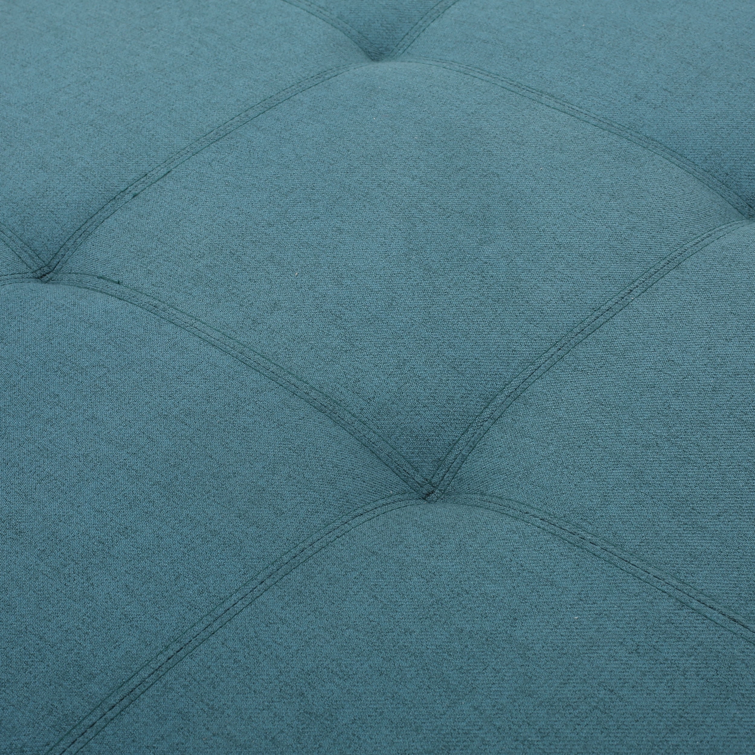 Noble House Lomita Dark Teal Fabric Storage Ottoman