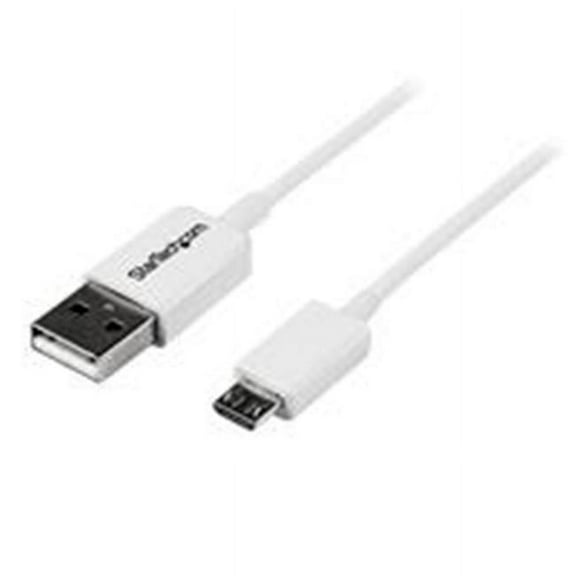 2m Micro USB Cable A to Micro B, White