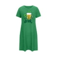 thumbnail image 3 of Blmnix Moo Moos for Women Nightgown Plus Size Nightgowns Sleepshirts St. Patrick Night Shirts Below-the-Knee Short Sleeve Crew Neck Green Lace Nightgown,L, 3 of 3