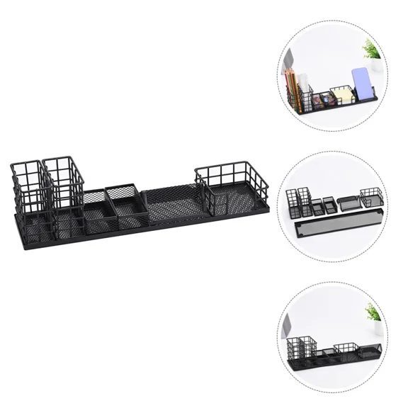 Multifunctional Pen Holder Set Work Desk Accessories Mesh Office