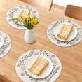 thumbnail image 2 of Unique Bargains Round Placemats 6pcs Woven Placemats White 11.8"x11.8", 2 of 5