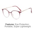 thumbnail image 6 of AYYUFE Anti Blue Light Glasses Round Frame Anti Eyestrain High Clarity Ultra Light Spring Hinge Eye Protection Eyewear Women Non-prescription Computer Eyeglasses for Dating, 6 of 8