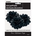 thumbnail image 2 of Tissue Paper Pom Poms, 9 in, Black, 3ct, 2 of 2