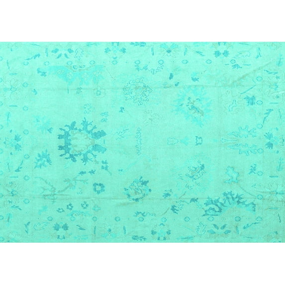 Ahgly Company Indoor Rectangle Oriental Turquoise Blue Traditional Area Rugs, 2' x 3'