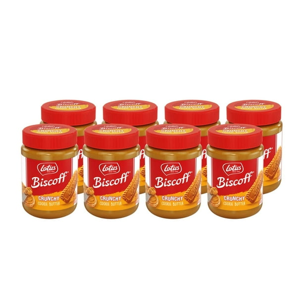 Lotus Biscoff Cookie Butter Spread Crunchy 13.4 Ounce (8 Count
