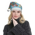 thumbnail image 5 of KLL Christmas Hats for Adults Plush Cute Donut Print Santa Hat Xmas Fluffy Santa Claus Hat for Women Men, 5 of 6