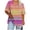 02-Pink, variant on Oversized Tshirts for Women Summer Plus Size V-Neck Short Sleeve Tie Dye Tops Base Tees Casual Trendy Blouses