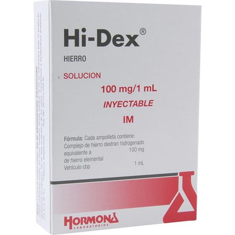 Hi Dex 100 mg/1 ml ampolletas 3 pzas