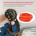 thumbnail image 3 of 10 Pièces Mixtes Bandes de Cheveux Extensibles Universelles Sans Couture Réglables Décoratif Haute Élasticité de Protection Porte-Queue de Cheval Filles Enfants Accessoires Orange, 3 of 5