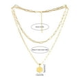 thumbnail image 3 of SIfdSeng Collier Hexagone Initial 26 pour Femmes Colliers pour Femmes A Z 26 Alphabet Initial Colliers Dorés pour Femmes Filles, 3 of 9