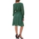 thumbnail image 3 of INSPIRE CHIC Vestido Casual de Malla con Estrellas Brillantes, Manga Larga Abullonada, Cintura Elástica, Cuello Barco, Talla XL, Verde, 3 of 5