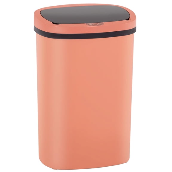 BestOffice 13Gal PlasticTrash Can Automatic Touchless, Odor Control Kitchen Garbage Can w/Lid, Pink