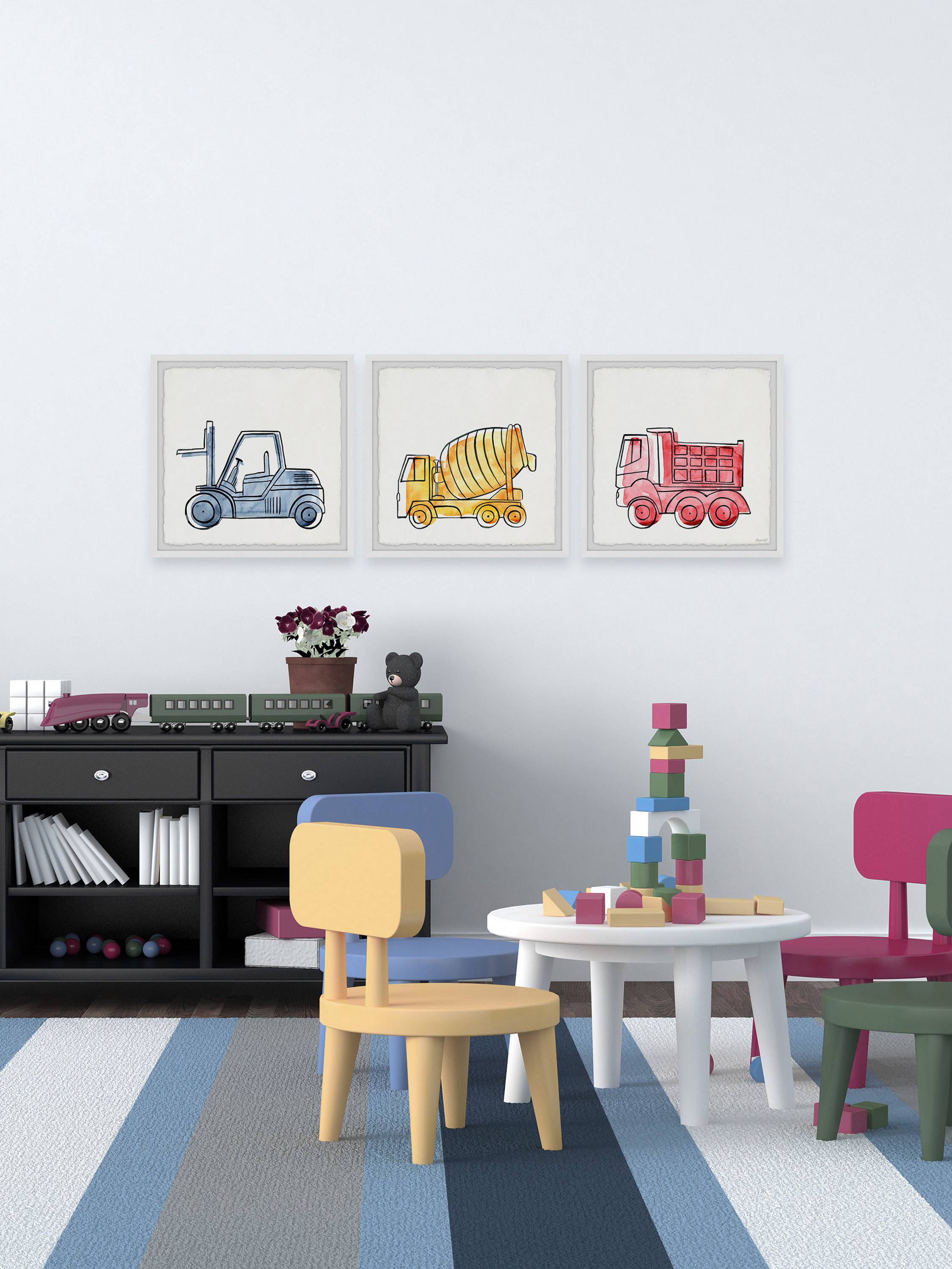 Marmont Hill Construction Trucks Triptych