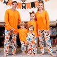 thumbnail image 1 of TIMIFIS Pyjamas d'Halloween pour Famille pour Femmes/hommes Ensembles Assortis de Pjs de Vacances d'Halloween 2 Pcs Combinaison de Pyjama Toile d'Araignée Fantômes Citrouille Squelette Haut et Pantalon Tenue de Maison Hiver, 1 of 6