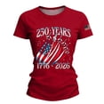 thumbnail image 6 of Only Moment American Pride Graphic Tee Crew Neck Short Sleeve Patriotic Graphic Tee 4th of July Independence Day Shirt Casual Short Sleeve Tops Red,2XL, 6 of 6