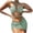 Green, variant on VerPetridure Womens Bikini Set Ladies Cross Sling High Waist Shorts Costume 3-piece Swimsuit Split