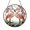 Acrylic 3.5 Inch, variant on Floral Flamingo Duo Round Suncatcher Window Hanging, Vibrant Stained Glass Style Bird Art, Gift Idea